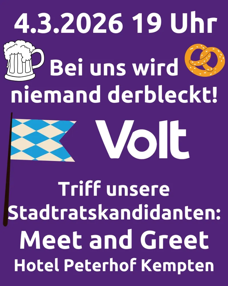 Meet & Greet von Volt im Hotel Peterhof Kempten