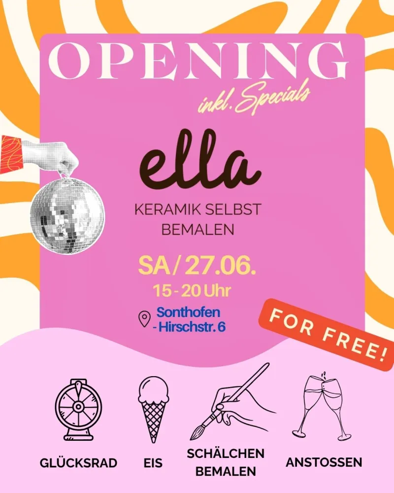 Opening ella Keramik-Malstudio Sonthofen
