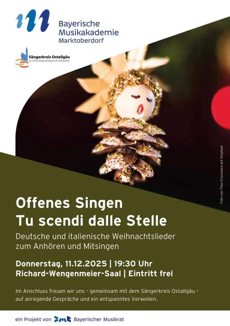 Offenes Weihnachtsliedersingen in Marktoberdorf