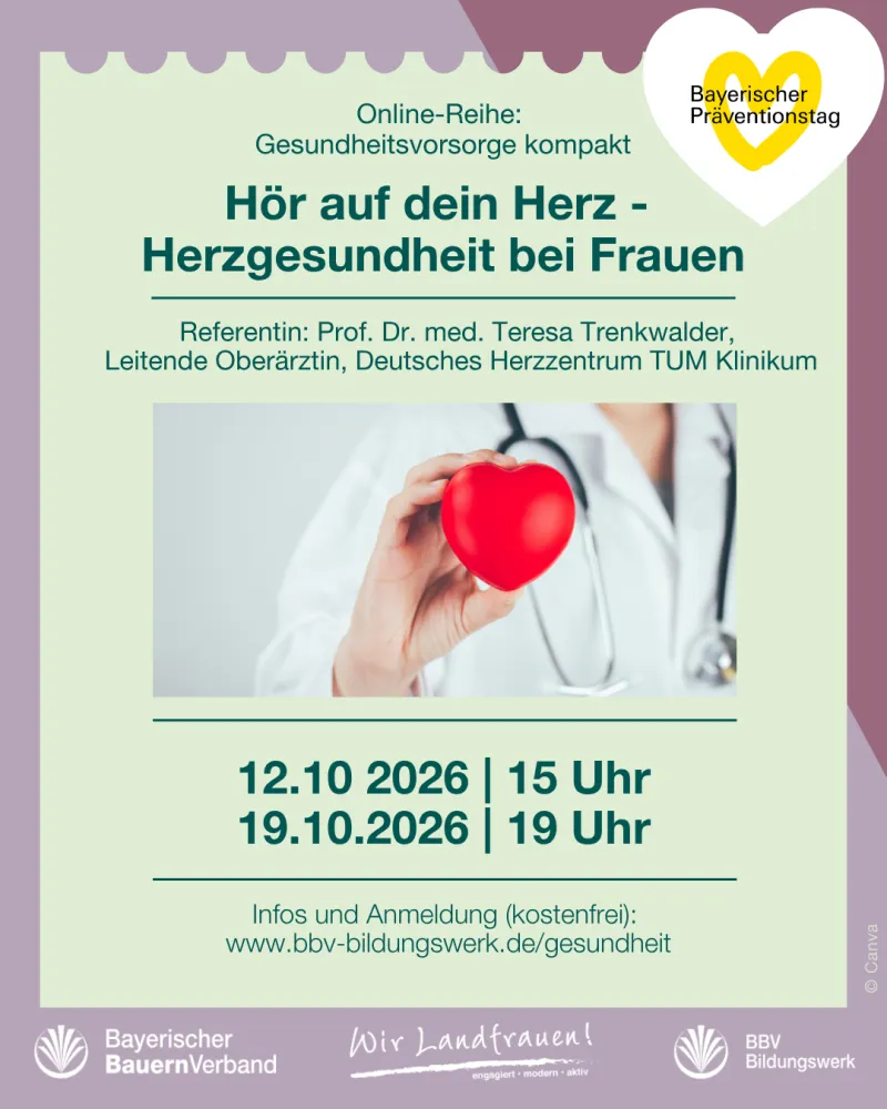 Gesundheitsvorsorge kompakt - Herzgesundheit bei Frauen