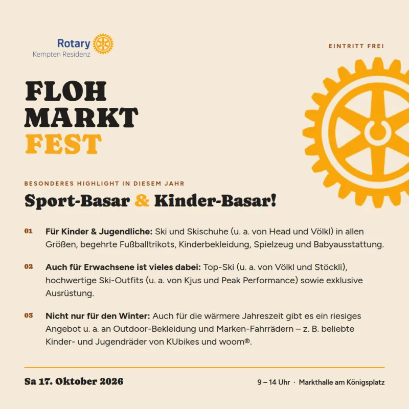 Flohmarktfest in der Markthalle Kempten