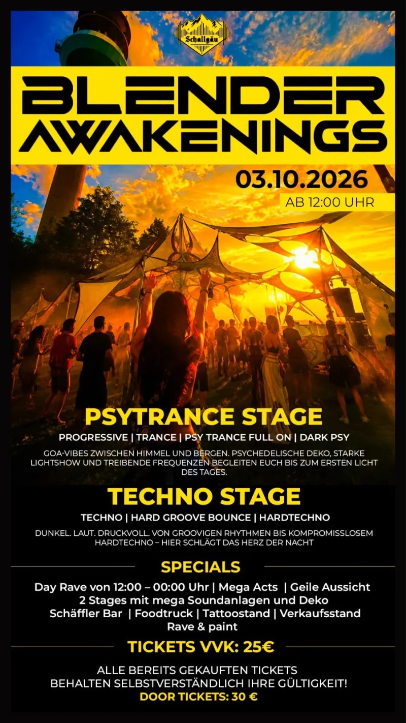 Blender Awakenings – Day Rave hinter Buchenberg