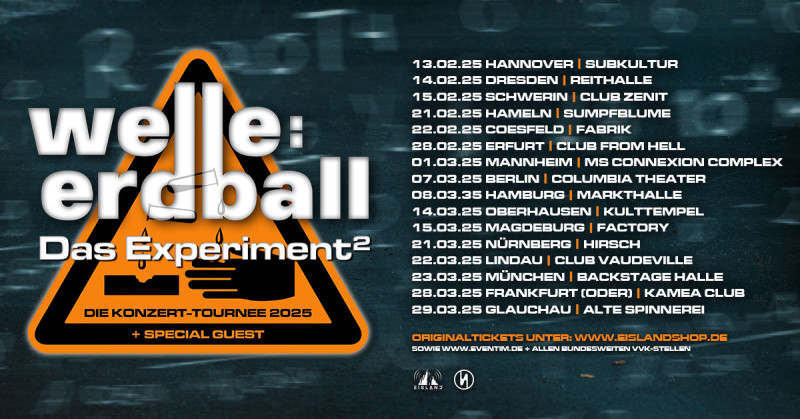 Welle: Erdball – „Das Experiment“ Tour 2025 im Club Vaudeville