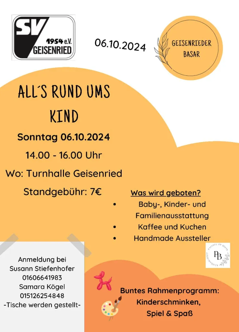 All’s rund ums Kind Basar in Geisenried