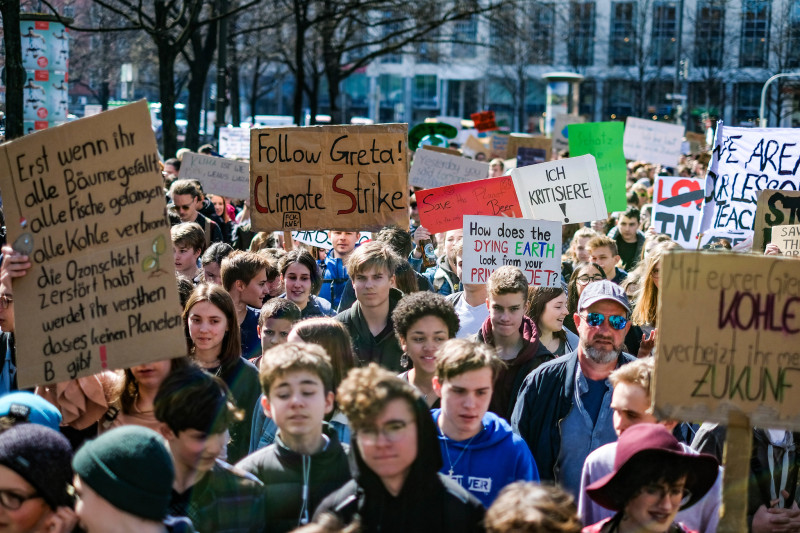 Fridays for Future Klimastreik am 14. Februar auf dem Hildegardplatz in Kempten