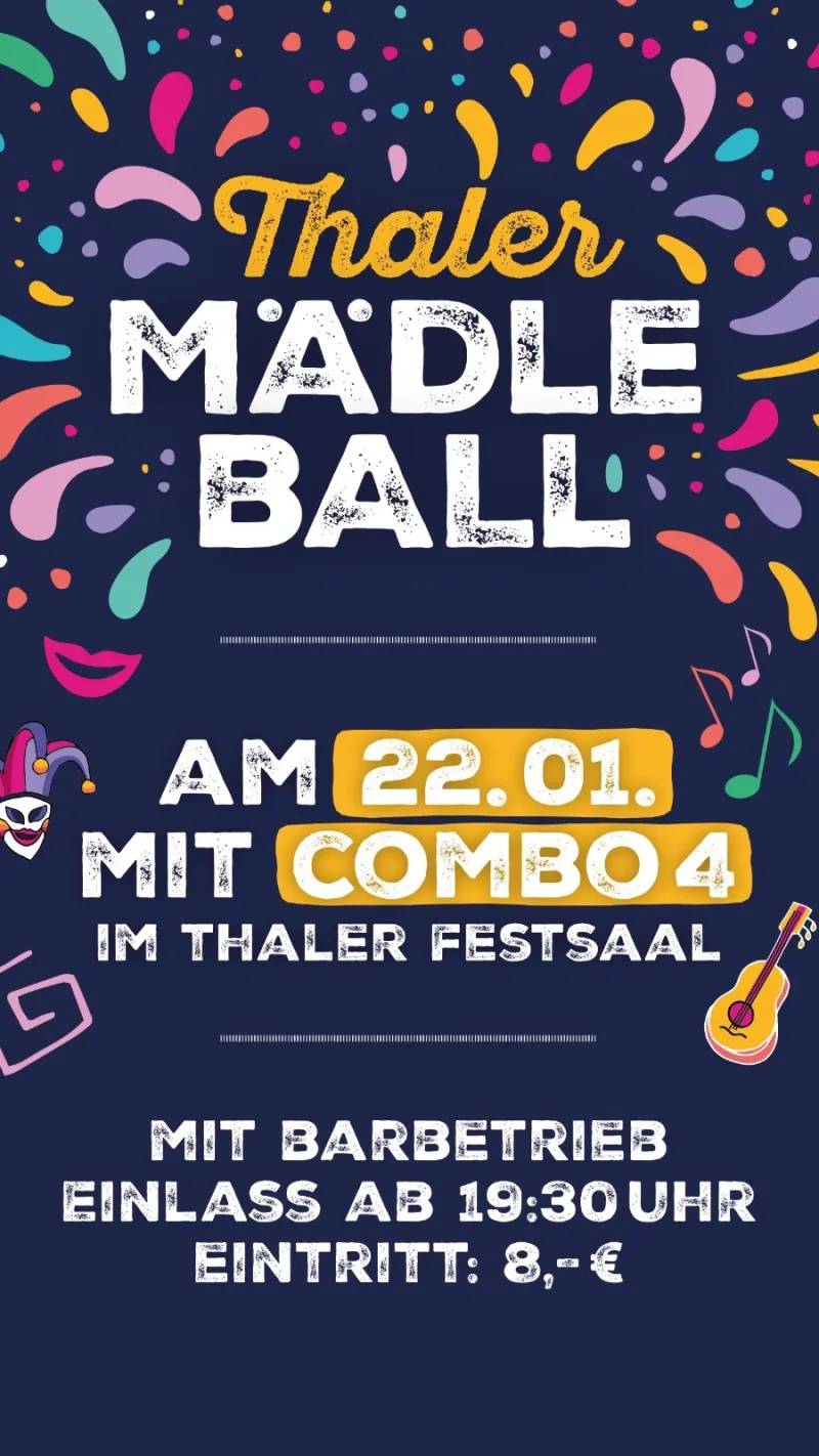 Thaler Mädleball im Festsaal Thalkirchdorf