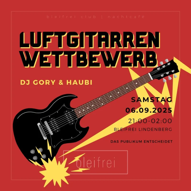 Luftgitarren-Wettbewerb im Bleifrei Club in Lindenberg