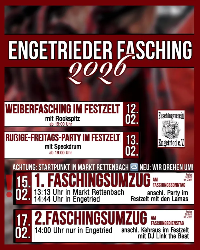 Fasching in Engertried und Markt Rettenbach