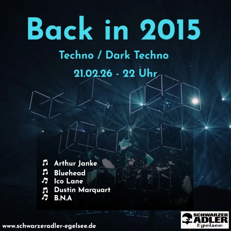 Back in 2015: Techno-Nacht im Schwarzen Adler
