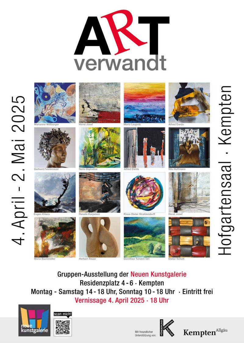 ARTverwandt – die Neue Kunstgalerie im Hofgartensaal in Kempten