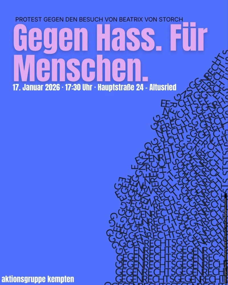 Gegen Hass. Für Menschen. Demo in Altusried