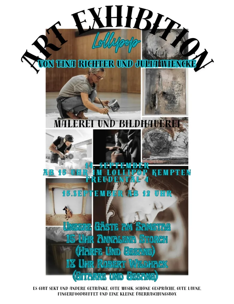 Tina Richter und Julia Wiencke Art Exhibition im Lollipop Kempten