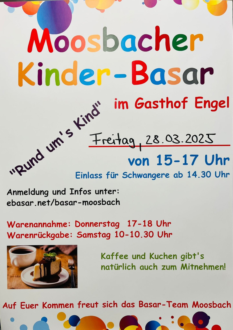 Moosbacher Kinder-Basar im Gasthof Engel