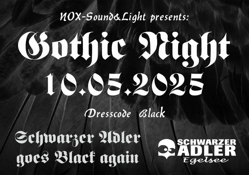 Soundbar Gothic Night im Schwarzen Adler Egelsee