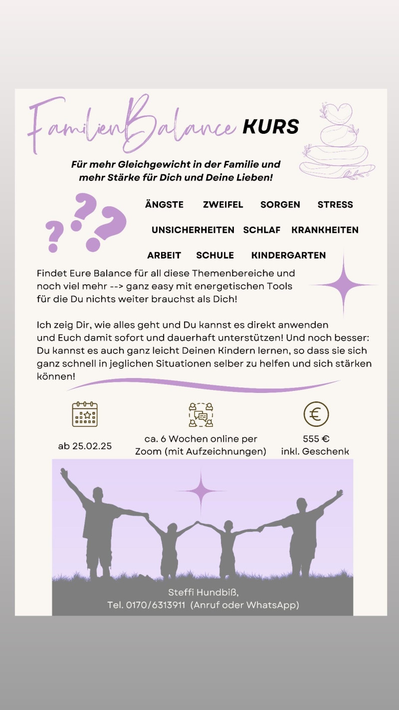 FamilienBalance – Energetische Ausbildung (Online)