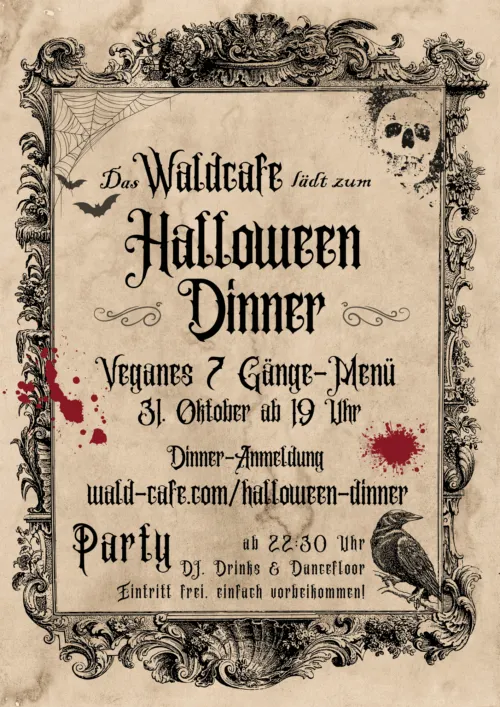Halloween-Dinner + Party im Waldcafé Bad Grönenbach