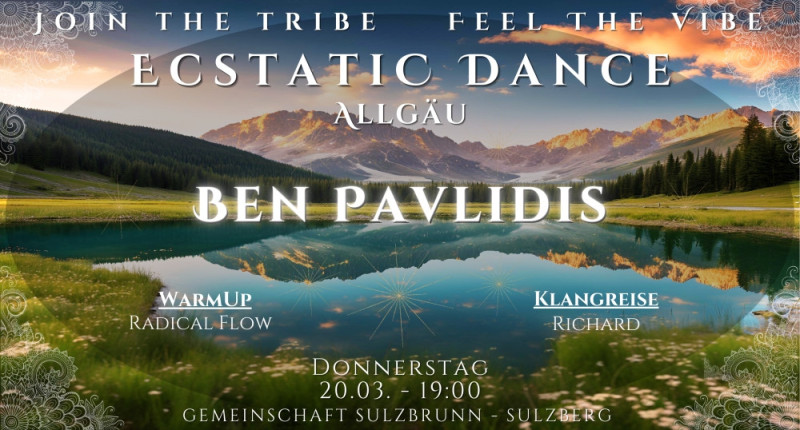 Ecstatic Dance Allgäu mit Ben Pavlidis in der Gemeinschaft Sulzbrunn