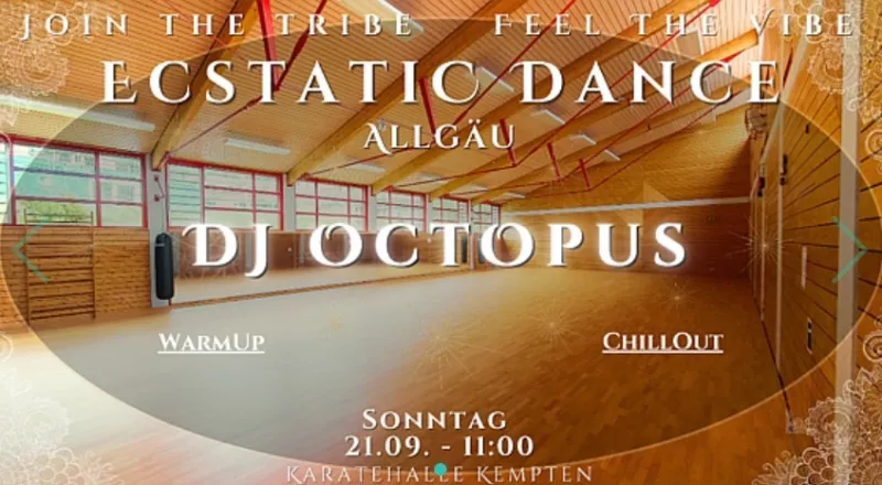Ecstatic Dance Allgäu mit DJ Octopus in Kempten