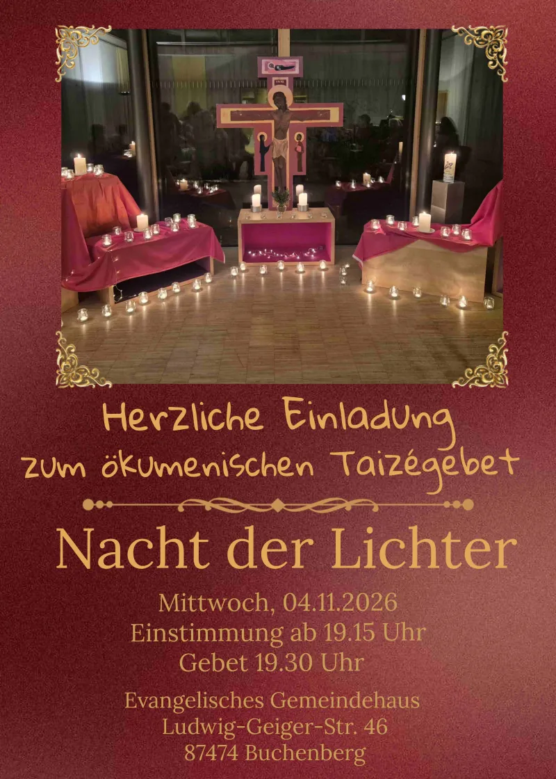 Nacht der Lichter – Taizégebet in Buchenberg