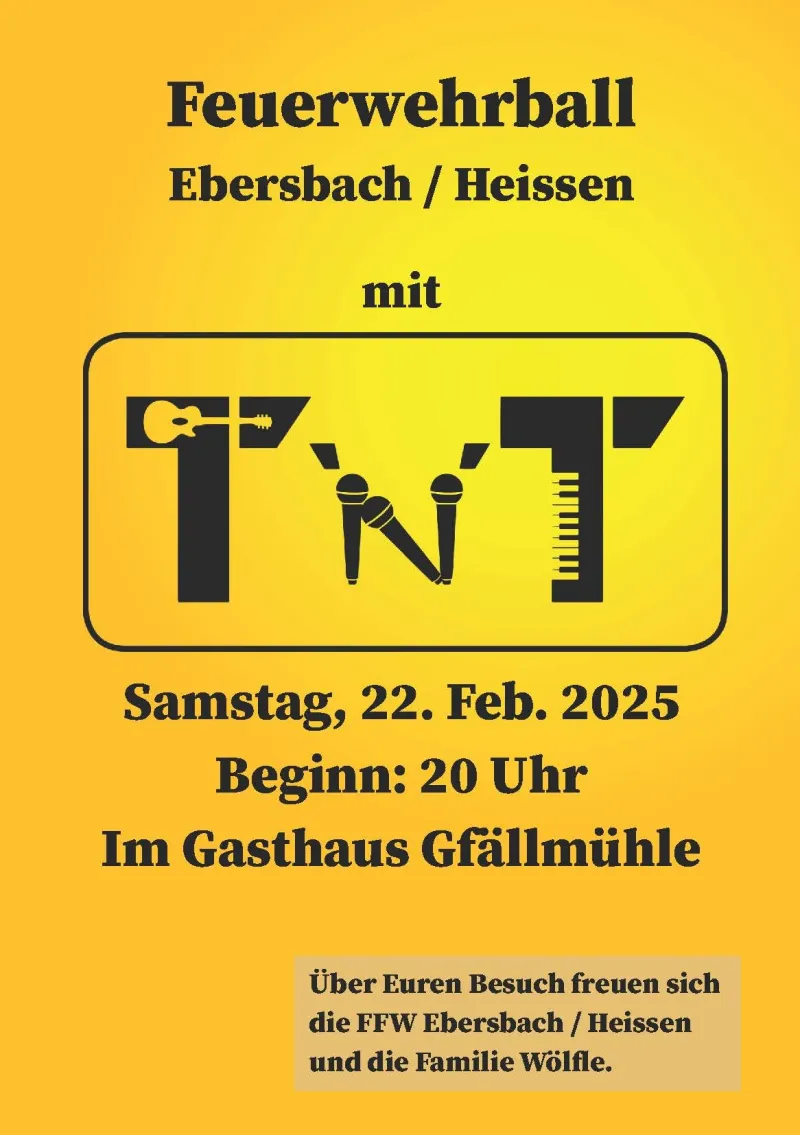 Feuerwehrball Ebersbach-Heissen im Gasthaus Gfällmühle