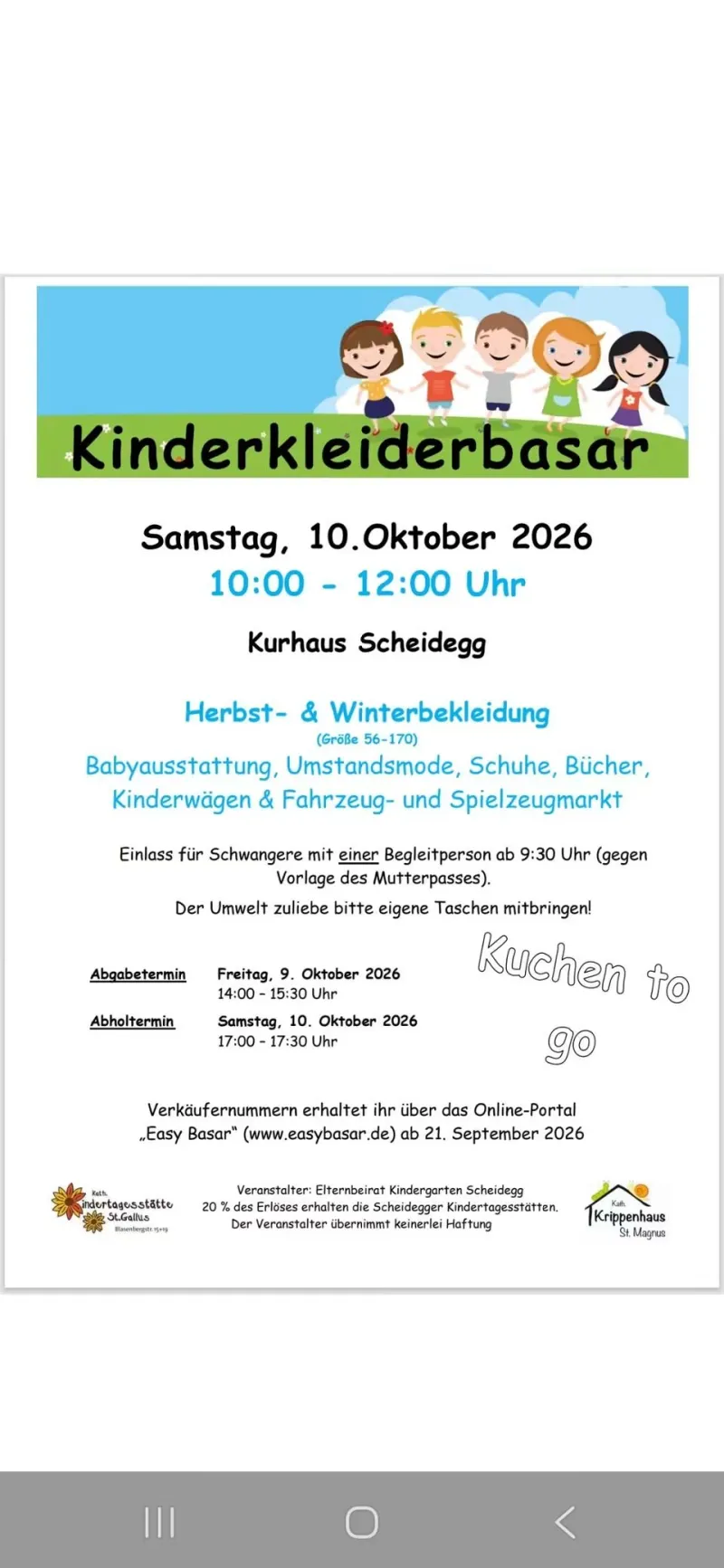 Kinderkleiderbasar im Kurhaus Scheidegg