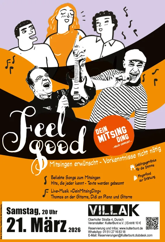 Feel Good Mitsingabend in der Villa K in Durach