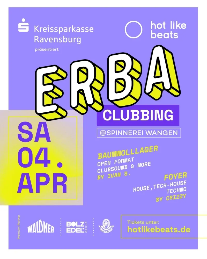 ERBA Clubbing in der Spinnerei Wangen