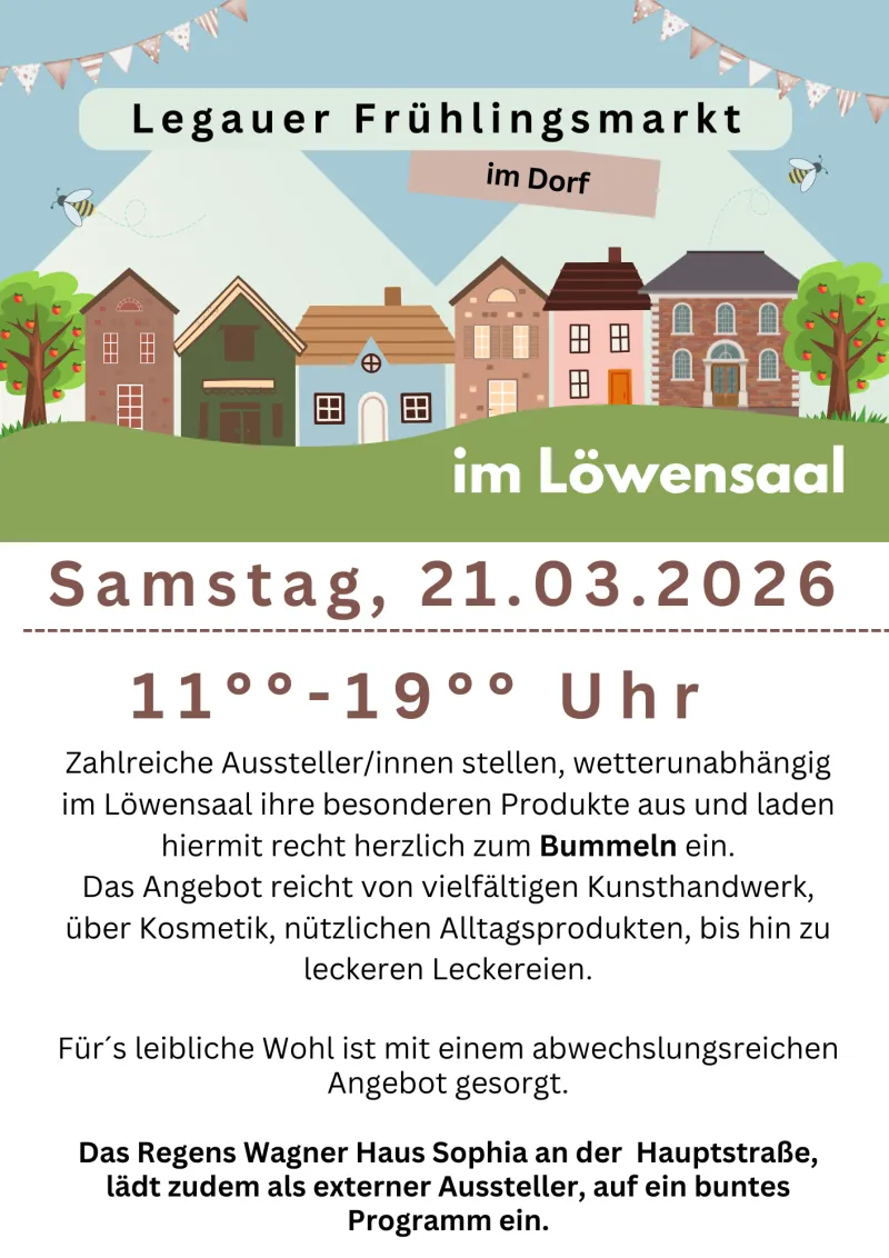 Legauer Frühlingsmarkt im Löwensaal