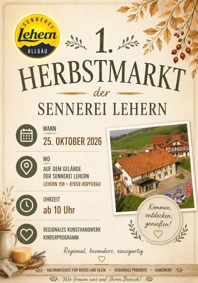 Herbstmarkt an der Sennerei Lehern in Hopferau