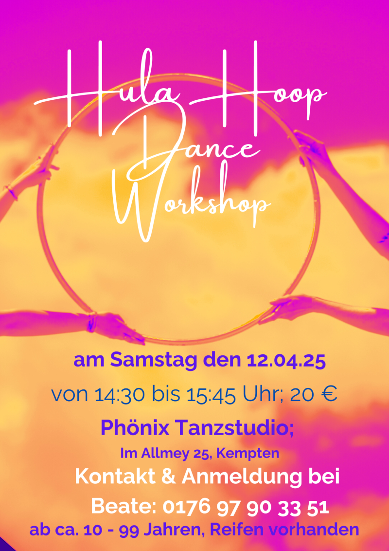 Hula Hoop Dance Workshop für Anfänger & leicht Fortgeschrittene in Kempten