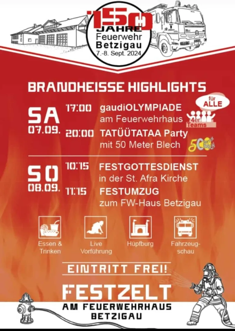 150 Jahre Freiwillige Feuerwehr Betzigau