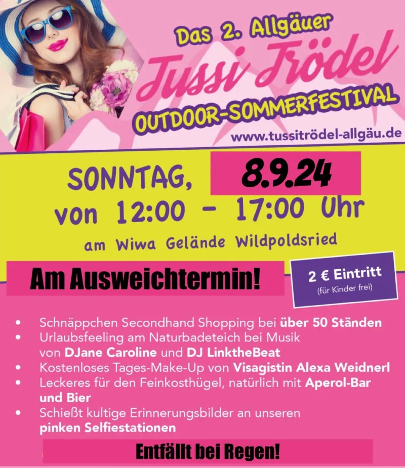 Tussi Trödel Outdoor-Sommerfestival 2024 in Wildpoldsried