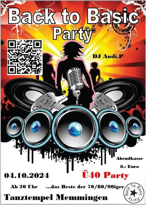 Back to Basic Ü40 Party im Tanztempel Memmingen
