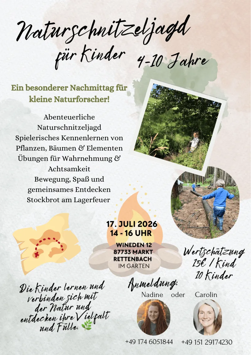 Naturschnitzeljagd in Markt Rettenbach