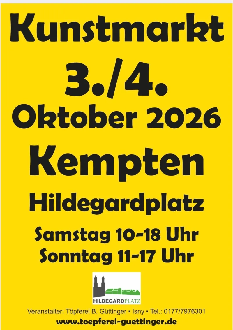 Kunstmarkt auf dem Hildegardplatz in Kempten