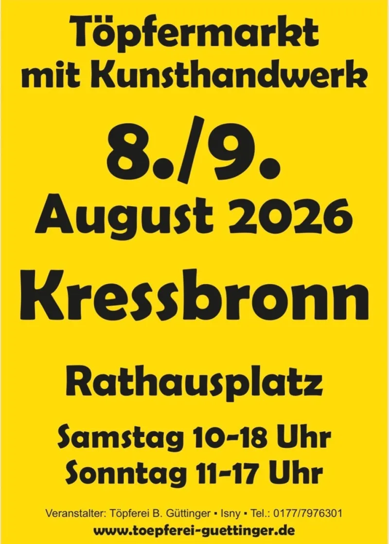 Töpfermarkt mit Kunsthandwerk in Kressbronn