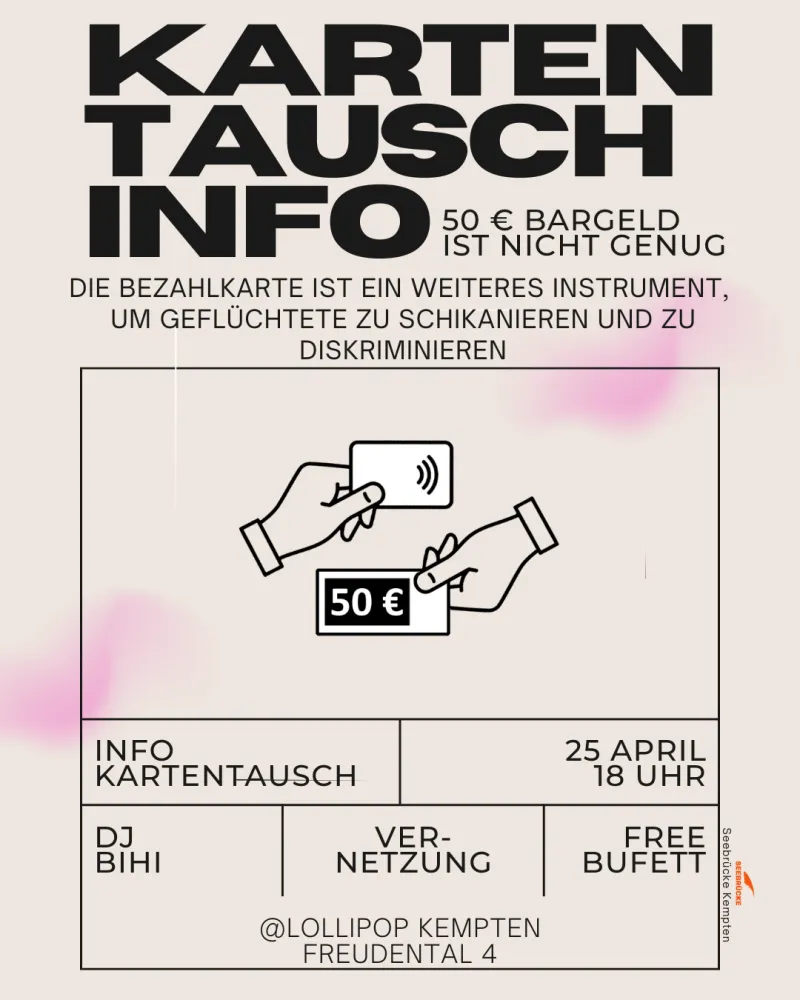 Infoabend im Lollipop: Gegen Bezahlkarte, für Würde