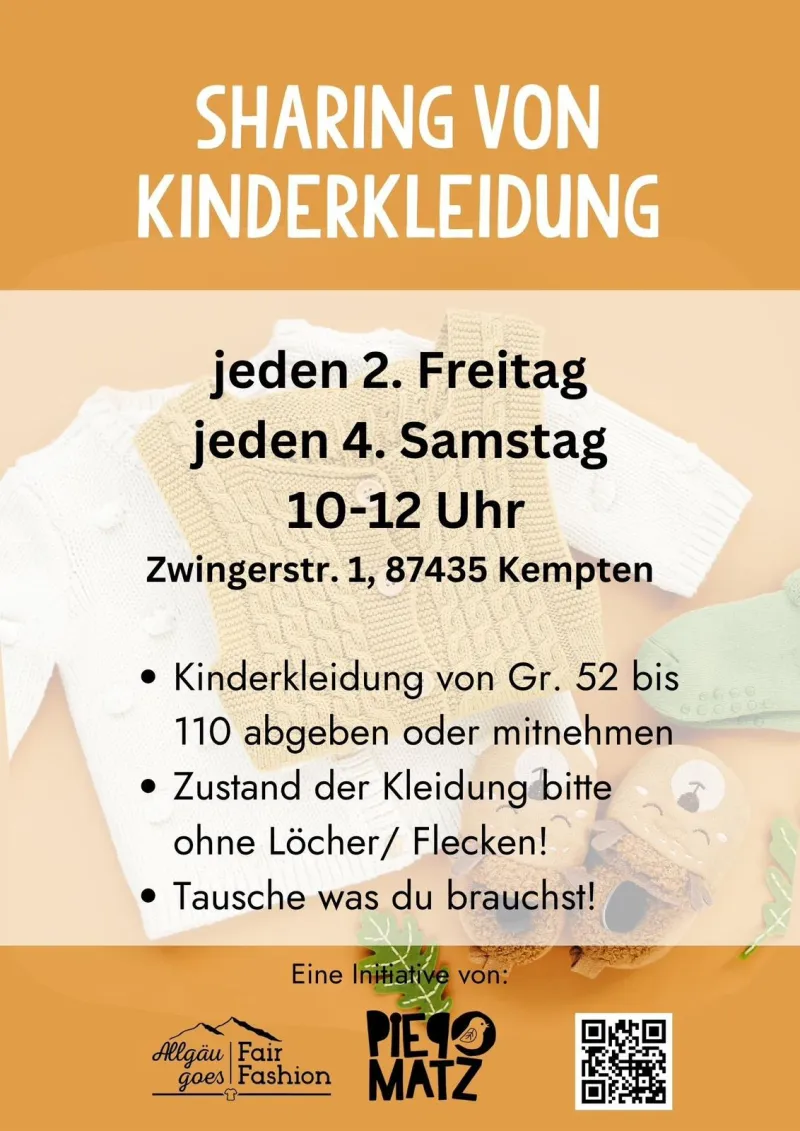 Kinderkleidertausch im Piepmatz Kempten