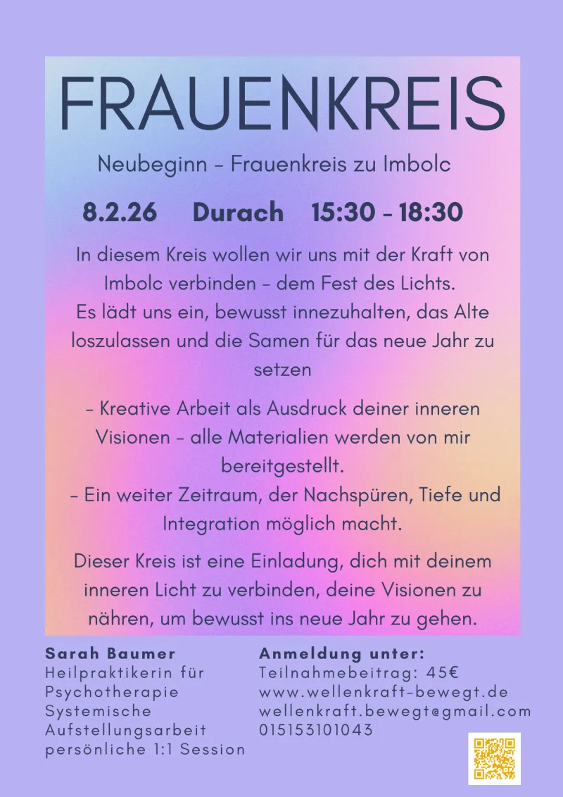 Frauenkreis - Neubeginn im Yoga Raum Durach