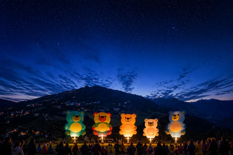 Allgäuer Lichterzauber - Ballonglühen in Bärenweiler