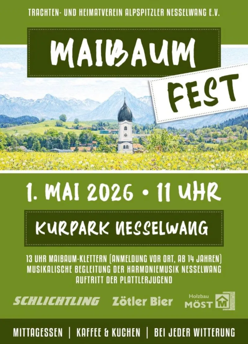 Maibaum-Aufstellen in Nesselwang