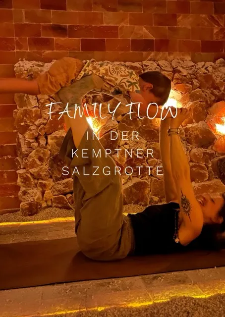 Familienyoga in der Kemptner Salzgrotte