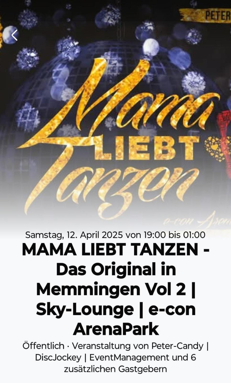 Mama liebt Tanzen in der Sky-Lounge des e-con ArenaPark Memmingen