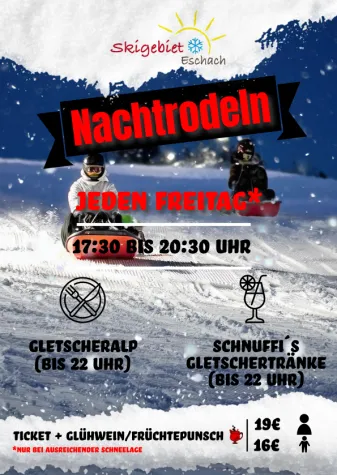 Nachtrodeln an den Schwärzenliften in Eschach