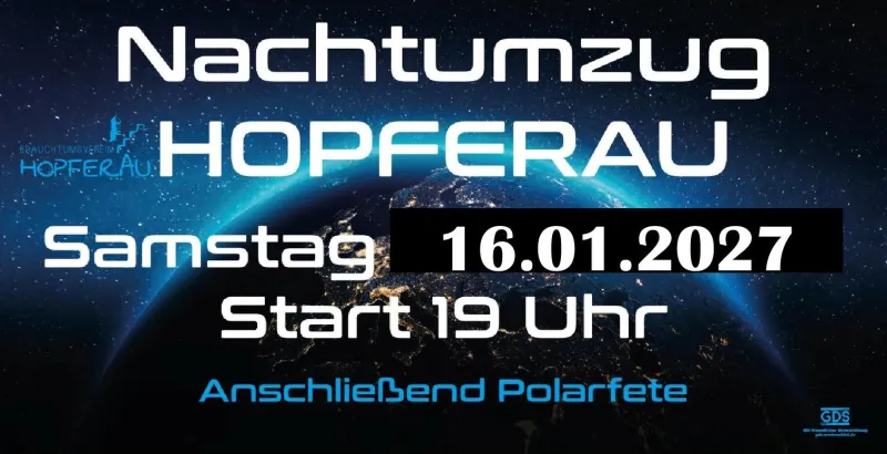 Nachtumzug mit Polarfete in Hopferau