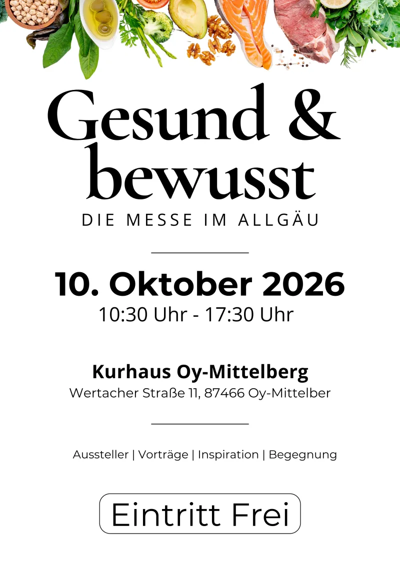 Gesund & bewusst - Messe im Kurhaus Oy-Mittelberg