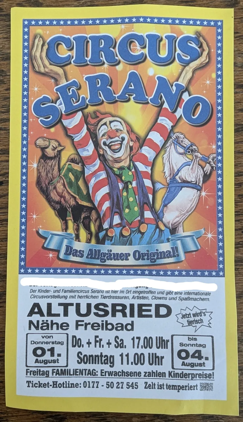Circus Serano in Altusried - der einzigartige Familienzirkus