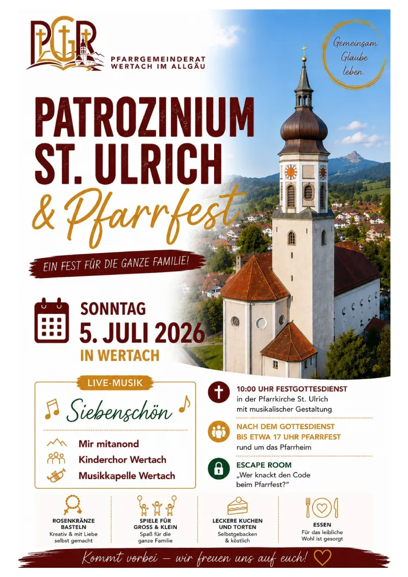 Patrozinium St. Ulrich und Pfarrfest in Wertach