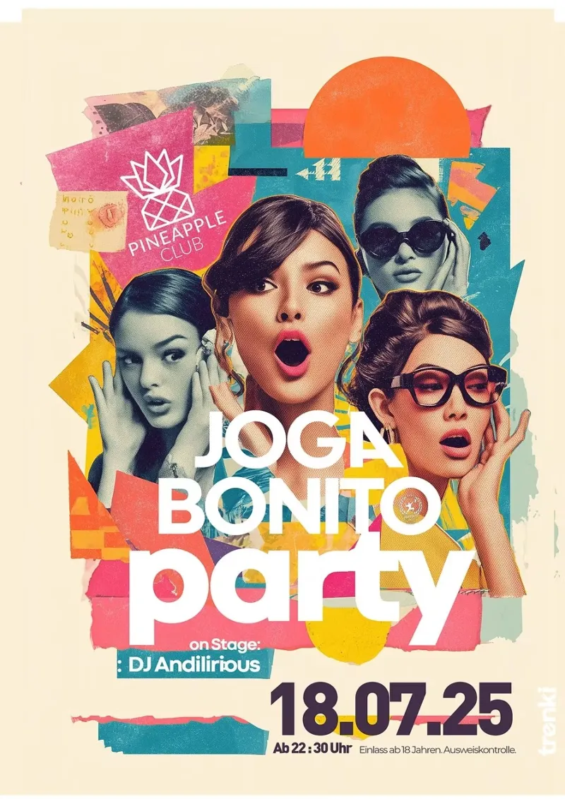Joga Bonito Party im Pineapple Club Füssen