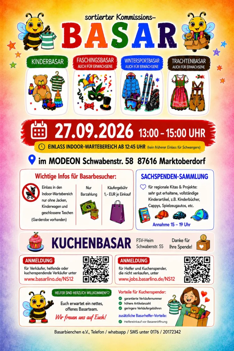 Erwachsenen- und Kinderbasar im MODEON